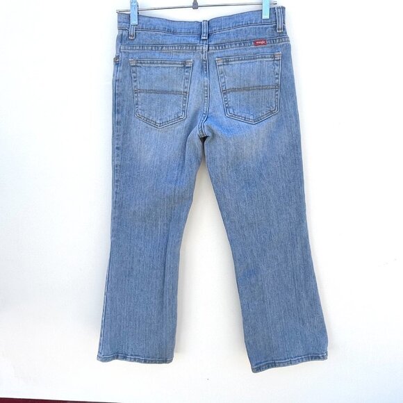 Wrangler Straight Leg Husky Size 12 Denim Jeans with Adjustable Waist - Picture 7 of 12